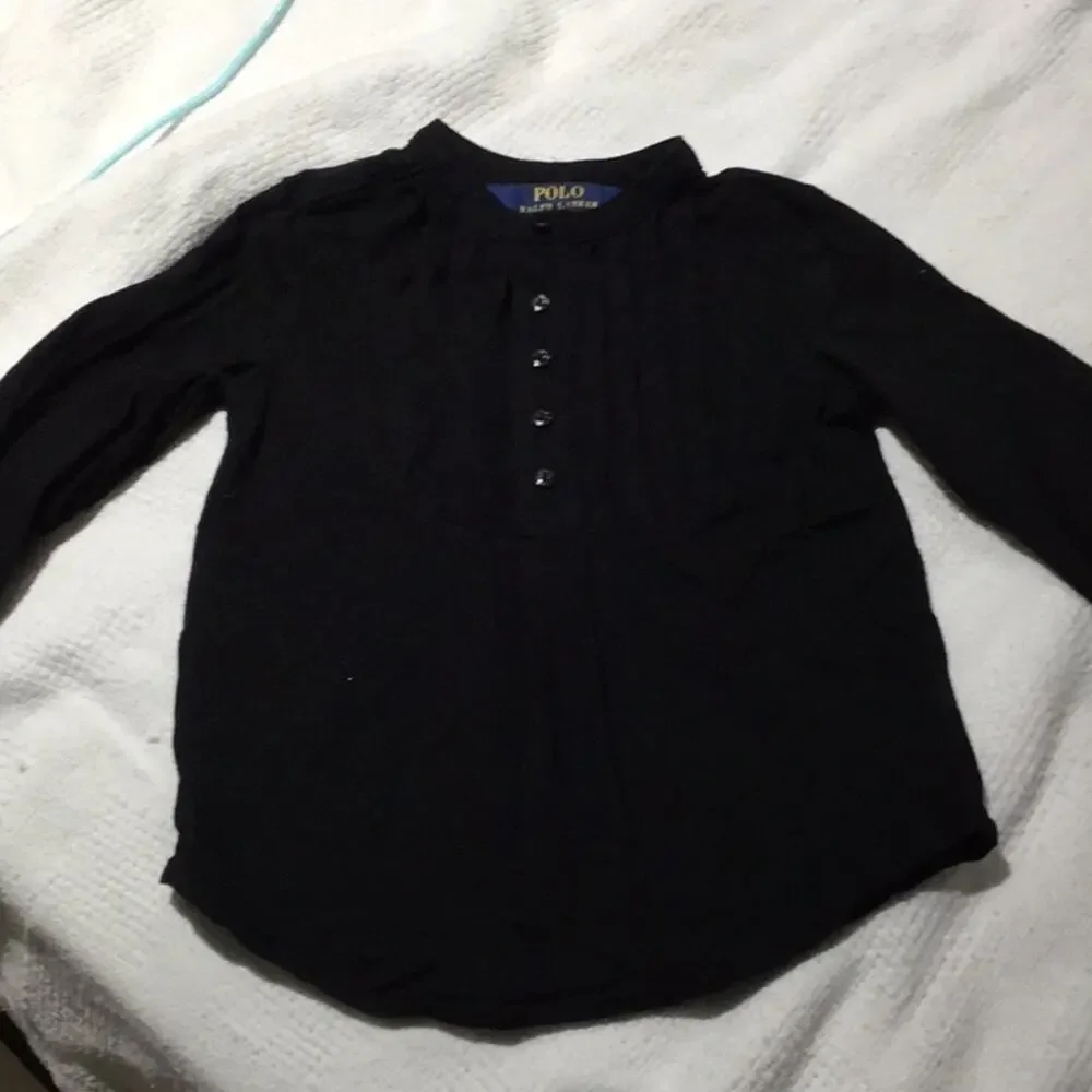 Ralph Lauren black 2T tuxedo knit blouse worn once
